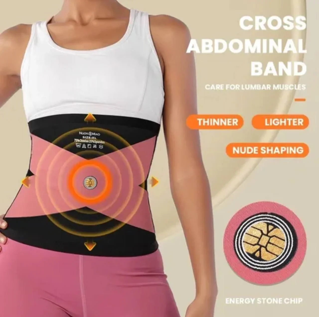 Cross abdominal band
