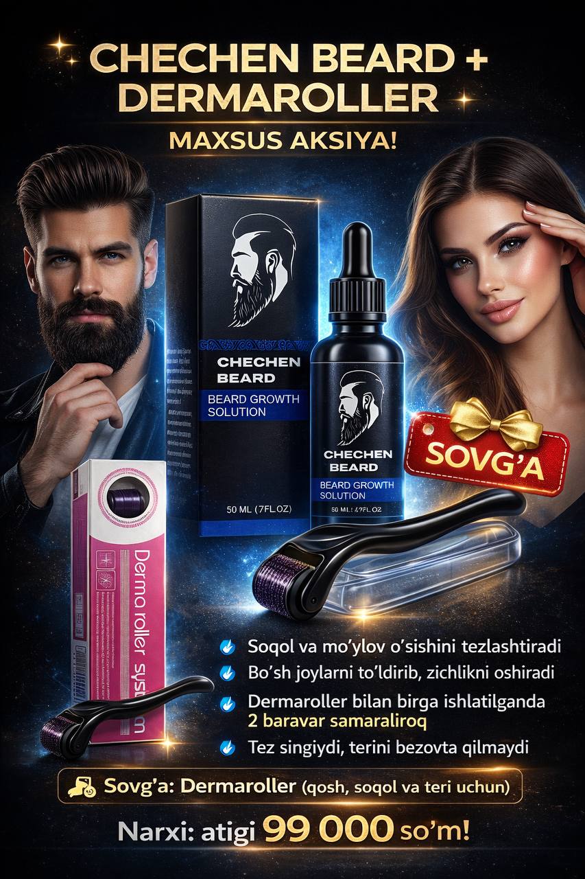 Chechen beard + derma roler